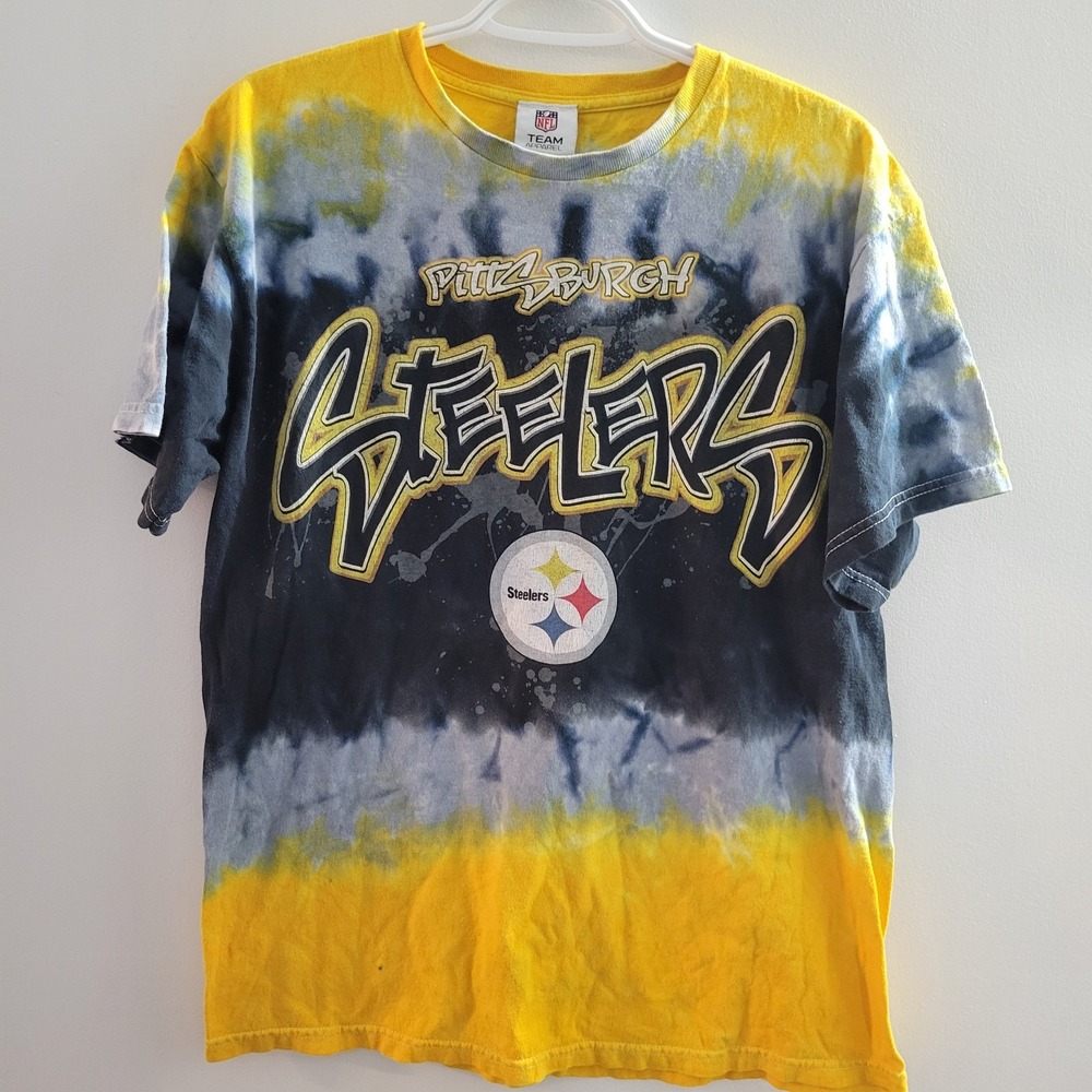 Y2K Pittsburgh Steelers NFL Football Tie Dye T-Shirt Size Large